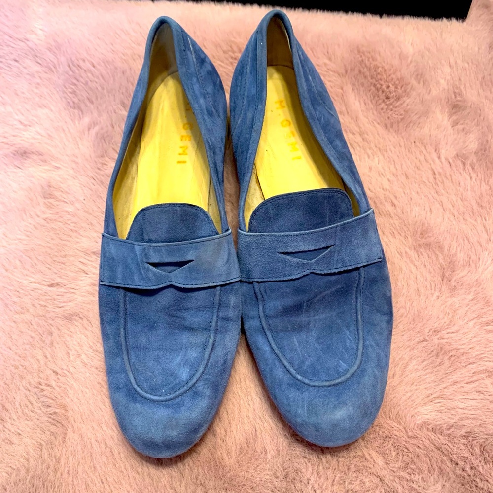 M. Gemi suede blue loafers flats 8.5 or 9 (39 Euro size)
